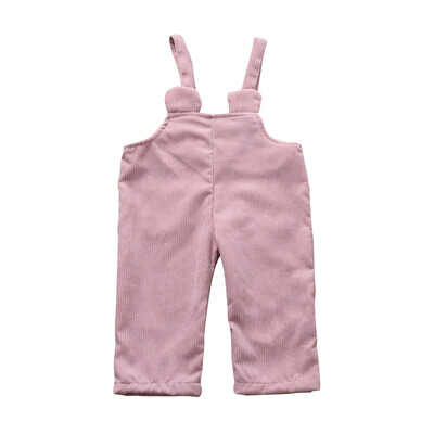 

Autumn Baby Girls Suspender Pants Children Cotton Solid Pattern Pants Overalls Trousers
