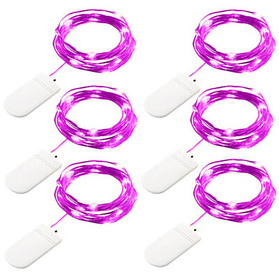

Gobestart 6Pcs 10LED Fairy Lights Battery Starry String Copper Wire Decor Christmas