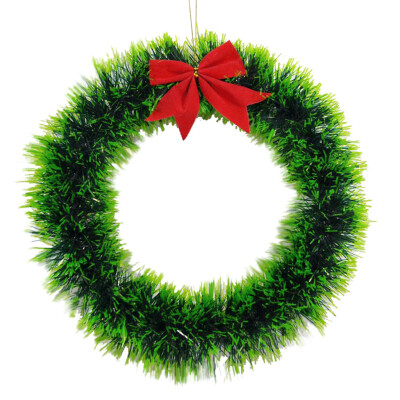 

Gobestart Shining Christmas Wreath Ornament Wall Hanging Decorations Pendant Party Festi