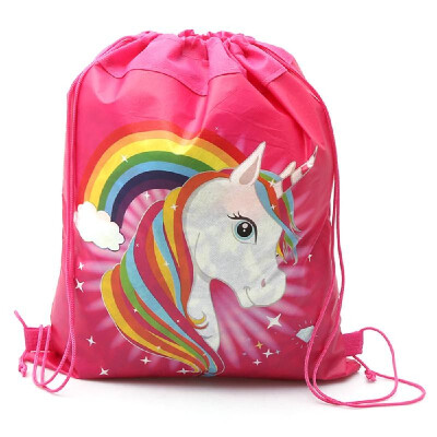 

Drawstring Backpack Cartoon Non-Woven Fabrics Bundle Pocket Makeup Fitness Cosmetic Bag