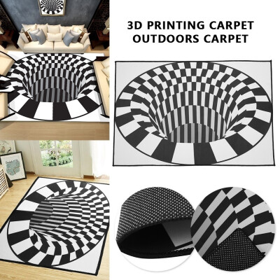 

3D Carpets Luxury Rug Abstract Geometric Optical Illusion Non Slip Bathroom Living Room Floor Mat