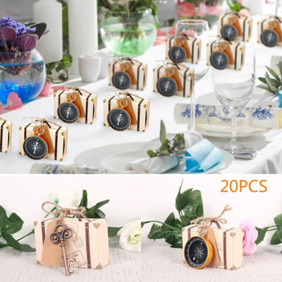 

20PCS Compass Corkscrew Label Wedding Souvenir Box Rope Tag Corkscrew