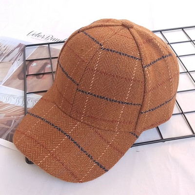

Autumn&Winter New Thickened Wool Duck Tongue Hat Womens Recreational Ancient Style Baseball Cap Mens Wholesale