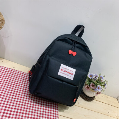 

Tailored Large Capacity Solid Color Waterproof Nylon Casual Backpack School Bag