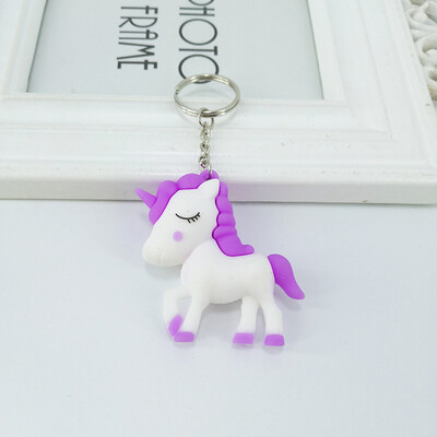 

PVC Cartoon Unicorn Key Ring Pendant Birthday Party Decoration