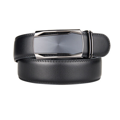 

BPSTAR Mens Automatic Buckle Genuine Leather Mens Ratchet Holeless Belt Business High Quality Mens Real Belt for Pants