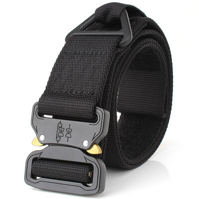 

Tactical Belt with Quick Release Buckle&Fastener Tape Heavy Duty Waist Band for Outdoor Camping Mountaineering Climbing Traini