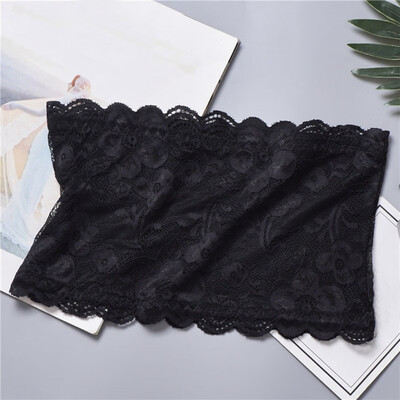 

Girls Strapless Crop Wrap Lace Bandeau Tube Top Women Bustier Boob Tubes Tops Bralette 5 Solid Colors Red Blue White Black