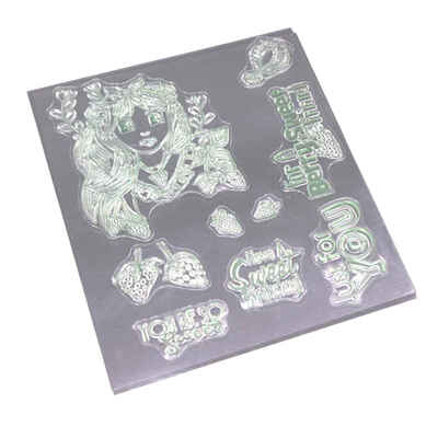 

Cartoon Girl Letters Transparent Clear Metal Stamp DIY Scrapbooking Photo Album Decorative Sheet