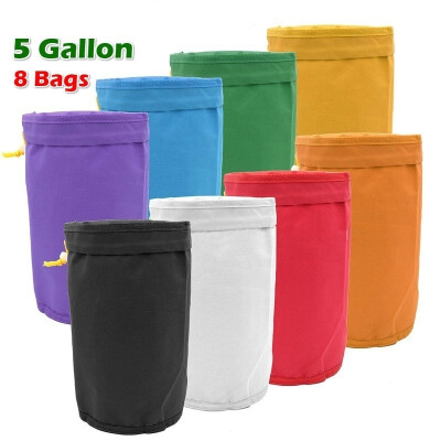 

8pcs 5 Gallon Filter Bag Bubble Bag Garden Grow Bag Hash Herbal Ice Essence Extractor Kit Extraction Bags with Pressing Screen