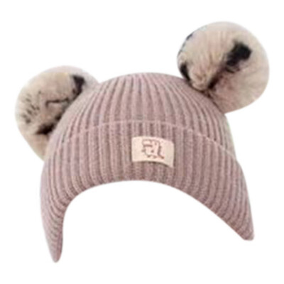 

Winter Newborn Kids Girls Boys Baby Cute Warm Cartoon Hats Knitted Wool Caps With Ball Lovely Beanie Cap Gifts