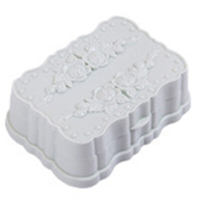 

Soap Box 1pc Rose Carved Lid Waterproof Soap Drain Box Holder Bathroom Supplies Travelling Soap Box