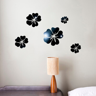 

〖Follure〗3D Mirror Floral Art Removable Wall Sticker Acrylic Mural Decal Home Room Decor