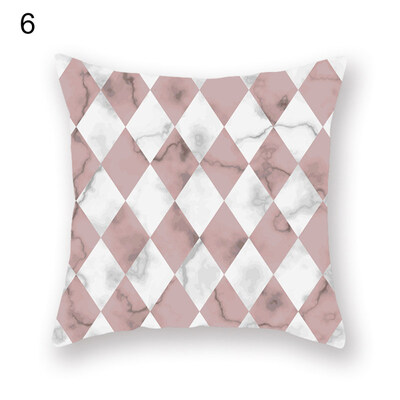 

Geometric Plaid Block Pillow Case Cushion Cover Sofa Bed Car Cafe Office Decor