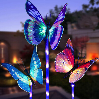 

〖Follure〗Butterfly Solar Power LED Light Outdoor Garden Lawn Lamp Decor Fairy Light 3PC