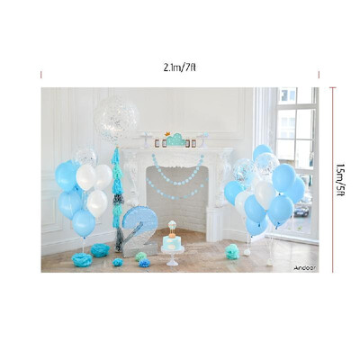 

Andoer 21 15m7 5ft First Birthday Backdrop Balloon Cake Photography Background Baby Boy Kids Photo Studio Pros