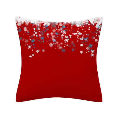 

Tailored Christmas Pillow Case Glitter Polyester Sofa Throw Cushion Cover Home Decor