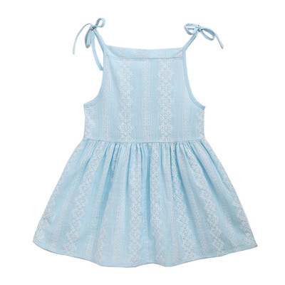 

MUQGEW Baby Girl Dress 2019 Summer Solid Flower Striped Princess Dresses For Girl Children Kids Beachwear Party Sundress Clothes