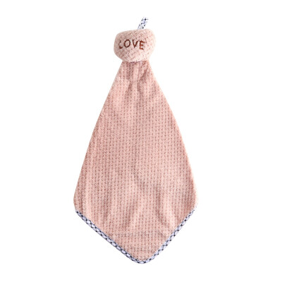 

Solid Color Fiber Soft Face Towel Cotton Hair Hand Bathroom Towels With Heart Hand Towel For Kitchen