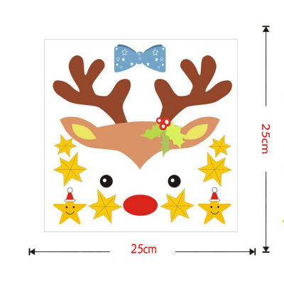 

Christmas Water Sticker Self Adhesive Murals Home Decor Stars And Elks Decals For Kid Room Decor New Year Gift Christmas Gift