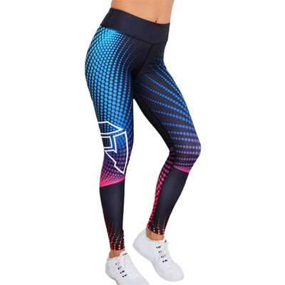 

2018 New Stripe 3D Printed Women Fitness Leggings Skinny High Waist Elastic Push Up Legging Workout Pants Leggins