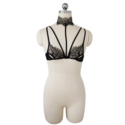 

Sexy Lingerie Sexy Lace Bra Perspective Hollow Lingerie Super Temptation Hanging Neck Sexy Bra Lenceria mujer Lengerie
