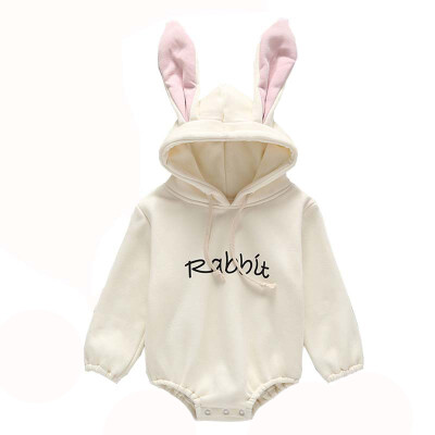 

Baby Clothes Winter Baby Girl Clothing Rompers Letter Sweatshirt Style Baby Jumpsuit Hooded Fashionable Baby Clothes