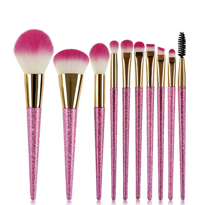 

Cosmetic Beauty Tool Kit 10pcs Makeup Brushes Set Eye Shadow Foundation Powder Eyeliner Eyelash Lip Make Up Brush