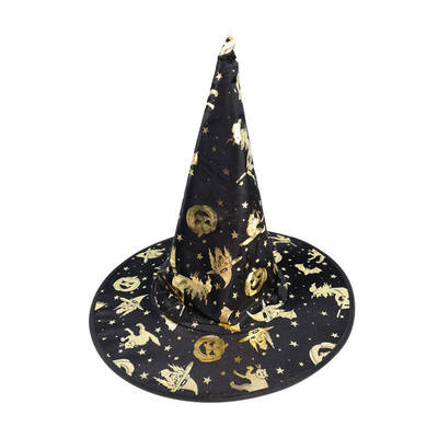 

Halloween Home Party Adult Womens Black Witch Hat For Costume Halloween Party Accessory Hat Props