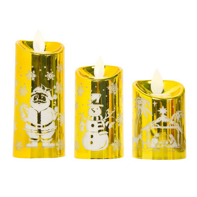 

Christmas Flickering Flameless Candle LED Tealights Lamp Battery Operated Table Lantern For Indoor Festive Home Decoration