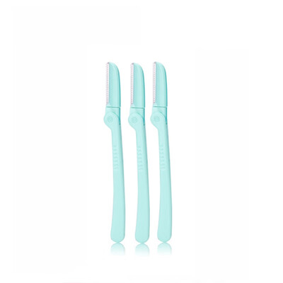 

3Pcs Folding Eyebrow Trimmer Folding Cutter Head Design Portable Eyebrow Razor Shaver