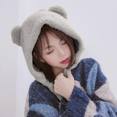 

Women Cute Ears Hat Plush Ear Flaps Warm Fleece Winter Cap Cat Animal Ears Fur Beanies for Kids Girls Girlfriend