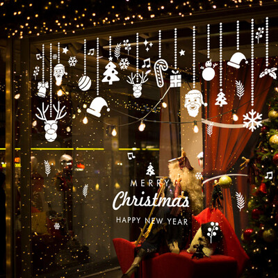 

Tailored Christmas Sticker Snowflake Elk Santa Snowman Wall Sticker Home DIY Decorative