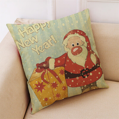 

Gobestart New Christmas Cotton Linen Pillow Case Sofa Cushion Cover Home Decor