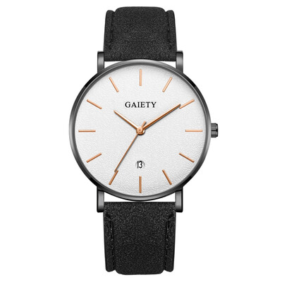 

〖Follure〗Fashion Simple Simple Casual Calendar Business Leather With Strap Mens Watch