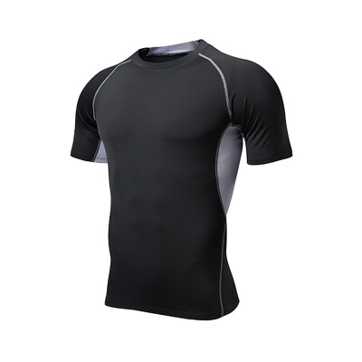 

Mens Running Short Sleeve T-Shirt Men O Neck Quick Drying Casual Tight Tee Tops Fitness Apparel Sportswear