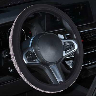 

Full Rhinestone Imitation Leather Car Steering Wheel Cover 38cm For Girls Ladies