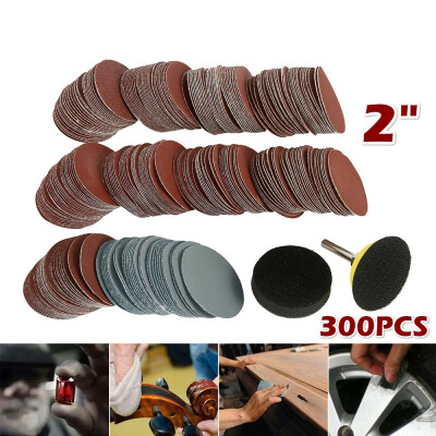 

60200300pcs 2" Sanding Discs Sanding Polishing Pad Sandpaper 300pcs