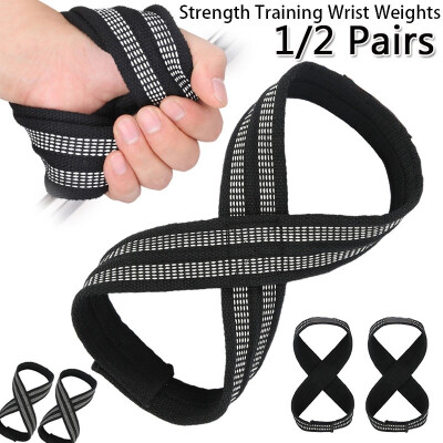 

12 Pairs of Figure 8 Weight Lifting & Power Lifting Weight Lifting Straps Nylon Cloth Weight Lifting Straps Weight Lifting Belt