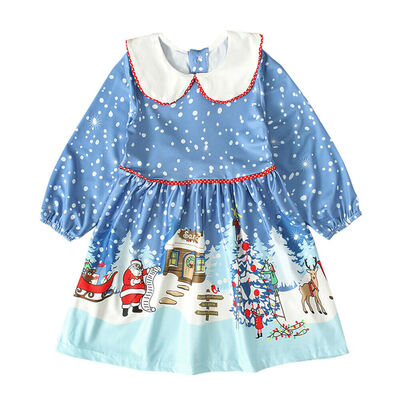 

Christmas Toddler Kid Baby Girl Clothes Ruffle Xmas Santa Claus Dress Outfit
