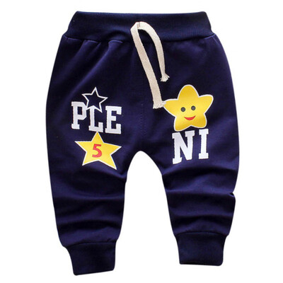 

New Autumn Toddlers Kids Boy Cartoon Letter Print Pant Baby Long Pants Trousers Bottoms