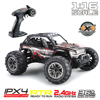 

Gobestart RC Truck 116 High Speed Racing Car Off-Road Waterproof Vehicle 24Ghz With LED