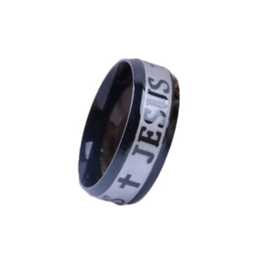 

Hot Selling Christian Jesus Titanium Steel Ring Men Women Punk Vintage JESUS Ring Jewelry Gifts