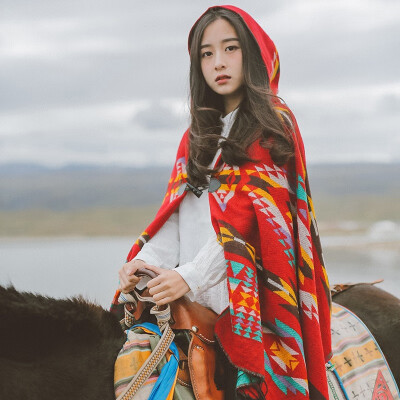 

In autumn&winter 2019 the national womens cape shawl womens winter new cashmere padded cape shawl cover ladies