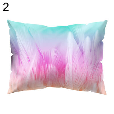 

Multicolor Feather Suqare Throw Pillow Case Cushion Cover Sofa Bedding Articles