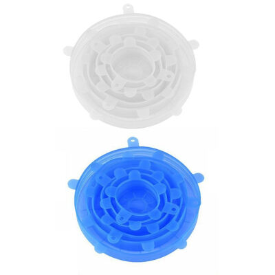 

6PCSSet Silicone Suction Lids Wrap for Various Sizes of Cups Bowls Pans Containers Vacuum Food Fresh Keeping Cover