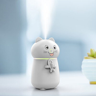 

Gobestart Cute Cat 3 In 1 Humidifier LED Humidifier Air Fan Diffuser Purifier Atomizer