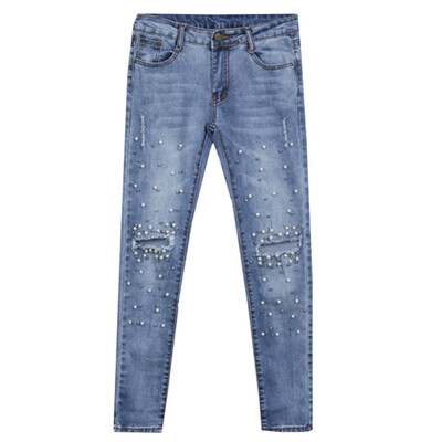 

Mid Waist Distressed Butt Lift Ripped Skinny Denim Jeans Juniors Slim