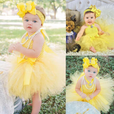 

Kids Baby Girl Mesh Halter Tulle Dress Princess Weddind Birthday Party Clothes