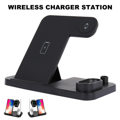 

Black Wireless Fast Charger for iWatch Airpods iPhone